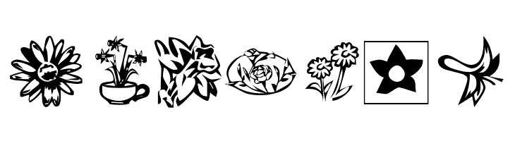 KR Kat's Flowers 3  Free Fonts Download