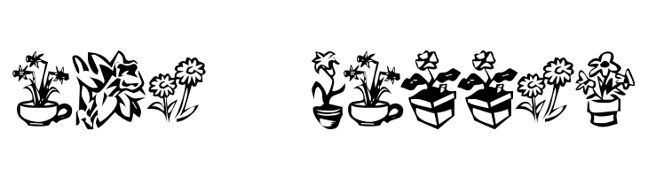 KR Kat's Flowers 3  Free Fonts Download