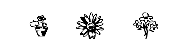 KR Kat's Flowers 3  Free Fonts Download