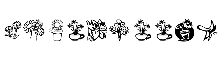 KR Kat's Flowers 3  Free Fonts Download