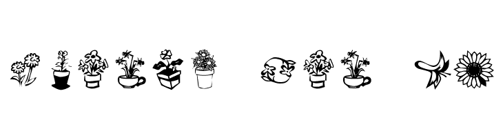 KR Kat's Flowers 3  Free Fonts Download