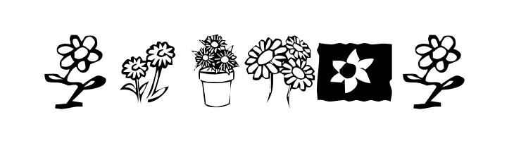 KR Kat's Flowers 3  Free Fonts Download