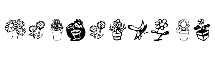 KR Kat's Flowers 3  Free Fonts Download