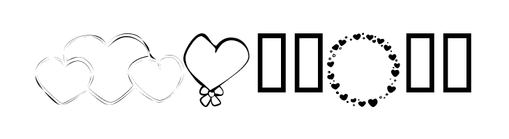 KR Hearts Galore  Free Fonts Download