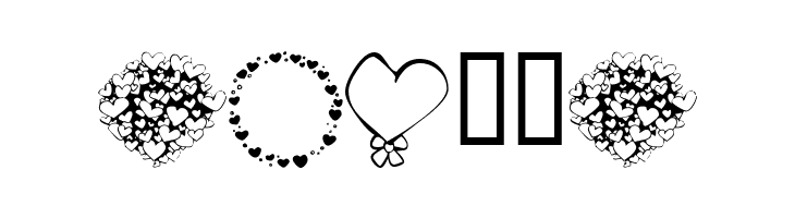 KR Hearts Galore  Free Fonts Download