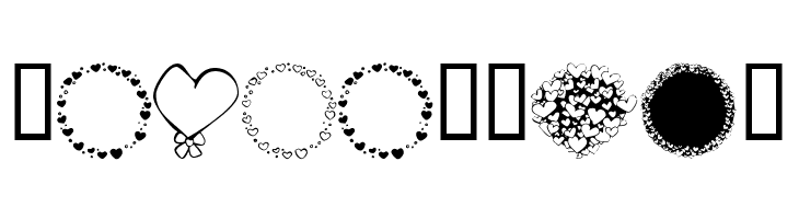KR Hearts Galore  Free Fonts Download