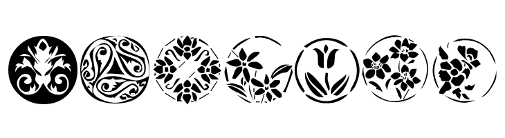 KR Fleurish Circle  Free Fonts Download