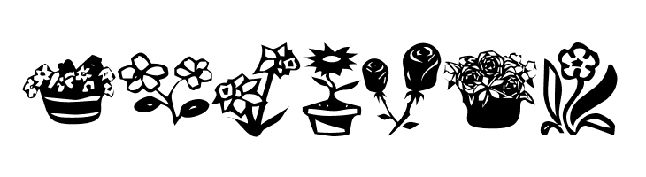 KR Kat's Flowers 4  Free Fonts Download