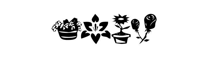 KR Kat's Flowers 4  Free Fonts Download