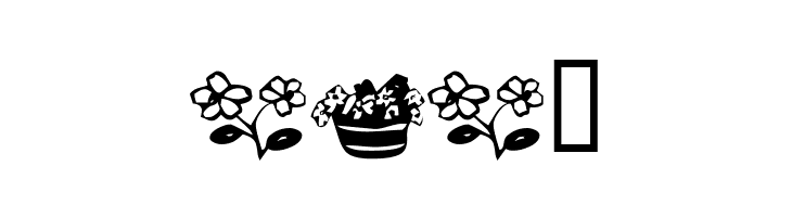 KR Kat's Flowers 4  Free Fonts Download
