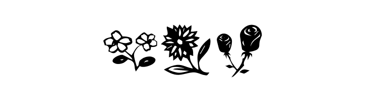 KR Kat's Flowers 4  Free Fonts Download