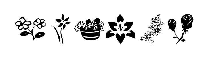 KR Kat's Flowers 4  Free Fonts Download