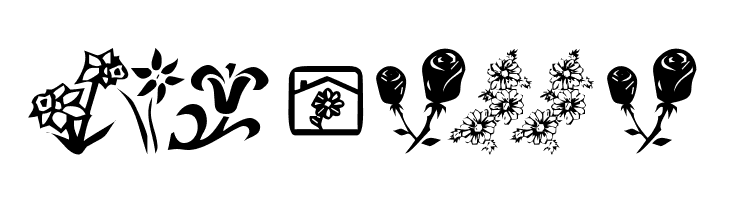 KR Kat's Flowers 4  Free Fonts Download