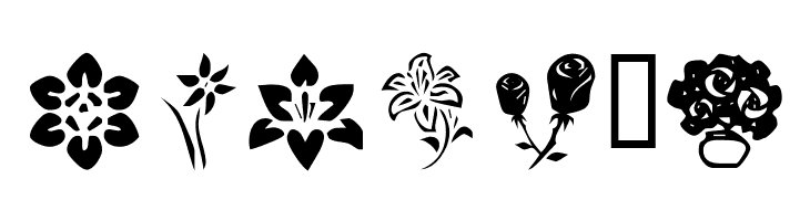 KR Kat's Flowers 4  Free Fonts Download