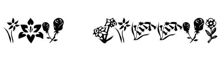 KR Kat's Flowers 4  Free Fonts Download