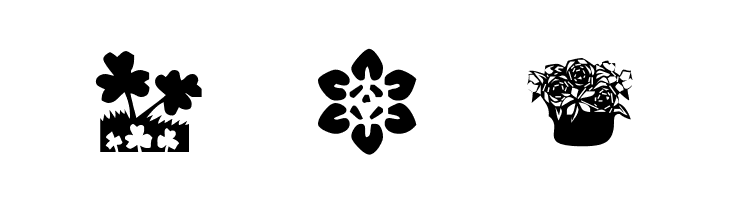 KR Kat's Flowers 4  Free Fonts Download