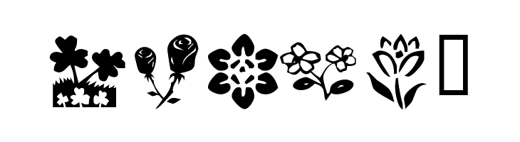 KR Kat's Flowers 4  Free Fonts Download