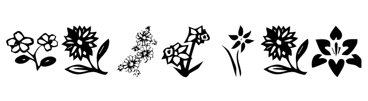 KR Kat's Flowers 4  Free Fonts Download