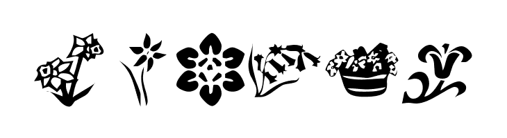 KR Kat's Flowers 4  Free Fonts Download