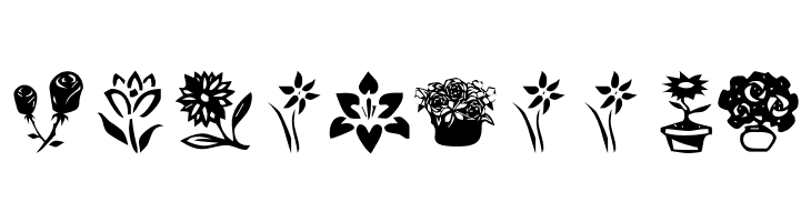 KR Kat's Flowers 4  Free Fonts Download
