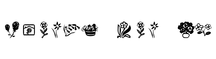 KR Kat's Flowers 4  Free Fonts Download