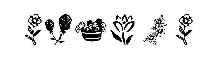 KR Kat's Flowers 4  Free Fonts Download
