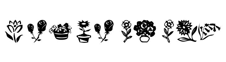 KR Kat's Flowers 4  Free Fonts Download