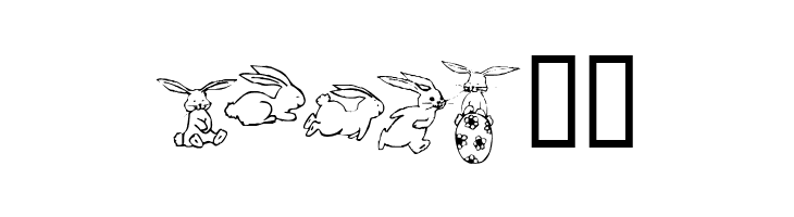 KR Five Bunnies  Free Fonts Download