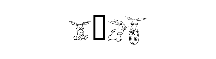 KR Five Bunnies  Free Fonts Download