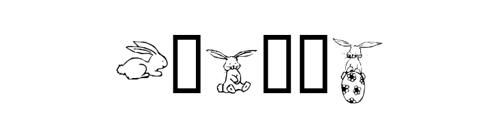KR Five Bunnies  Free Fonts Download