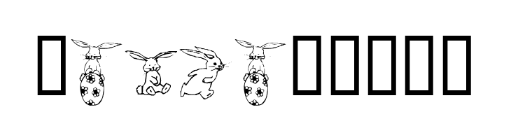 KR Five Bunnies  Free Fonts Download