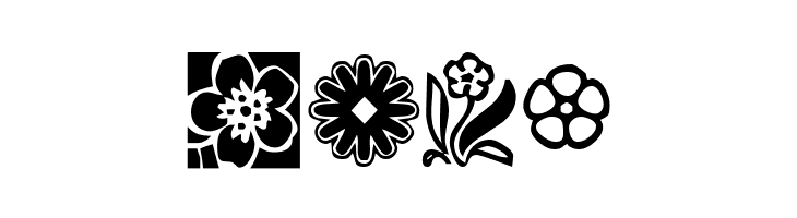 KR Kat's Flowers 2  Free Fonts Download