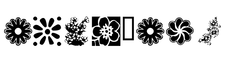 KR Kat's Flowers 2  Free Fonts Download