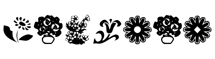 KR Kat's Flowers 2  Free Fonts Download