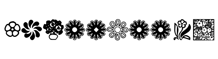 KR Kat's Flowers 2  Free Fonts Download