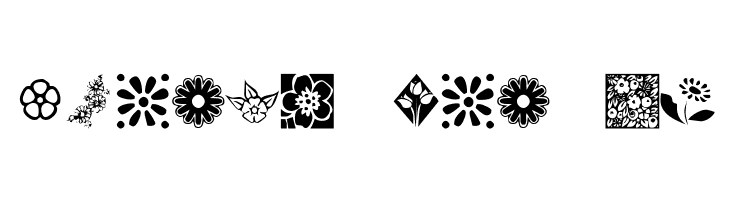 KR Kat's Flowers 2  Free Fonts Download