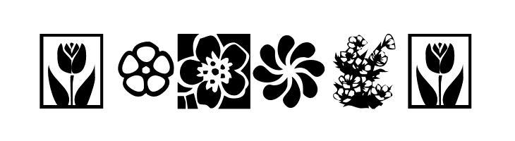 KR Kat's Flowers 2  Free Fonts Download
