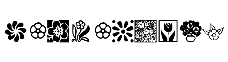 KR Kat's Flowers 2  Free Fonts Download