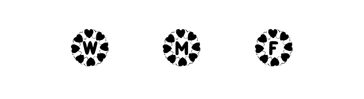 KR Wreath Of Hearts  Free Fonts Download