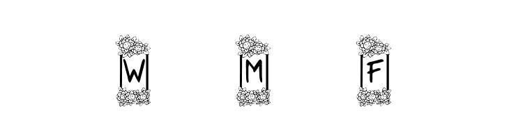 KR Flower Frame  Free Fonts Download