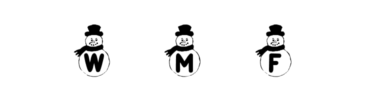 KR Snowman  Free Fonts Download