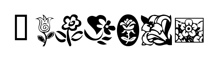 KR Kat's Flowers  Free Fonts Download