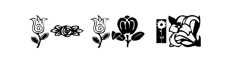 KR Kat's Flowers  Free Fonts Download