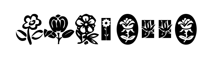 KR Kat's Flowers  Free Fonts Download