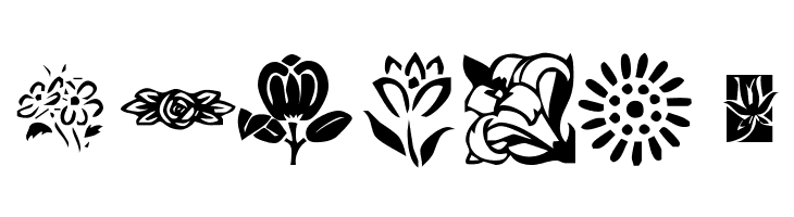 KR Kat's Flowers  Free Fonts Download