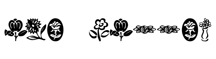 KR Kat's Flowers  Free Fonts Download
