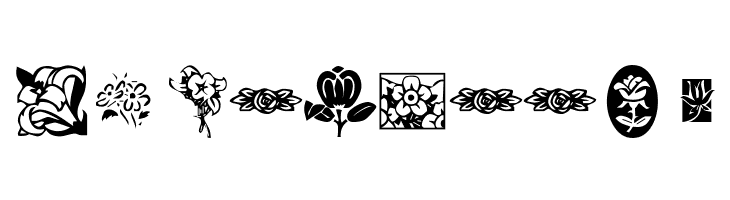 KR Kat's Flowers  Free Fonts Download