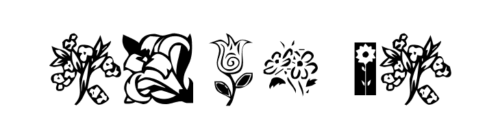 KR Kat's Flowers  Free Fonts Download