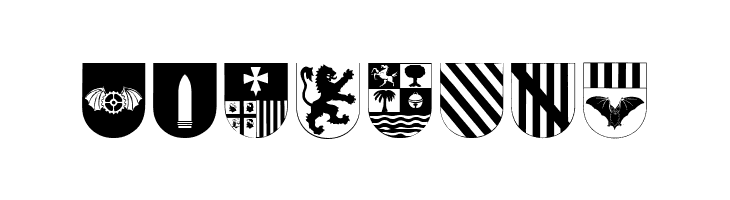 Spanish Army Shields Two  Free Fonts Download