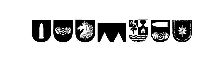SpanishArmyShieldsTwo  Free Fonts Download